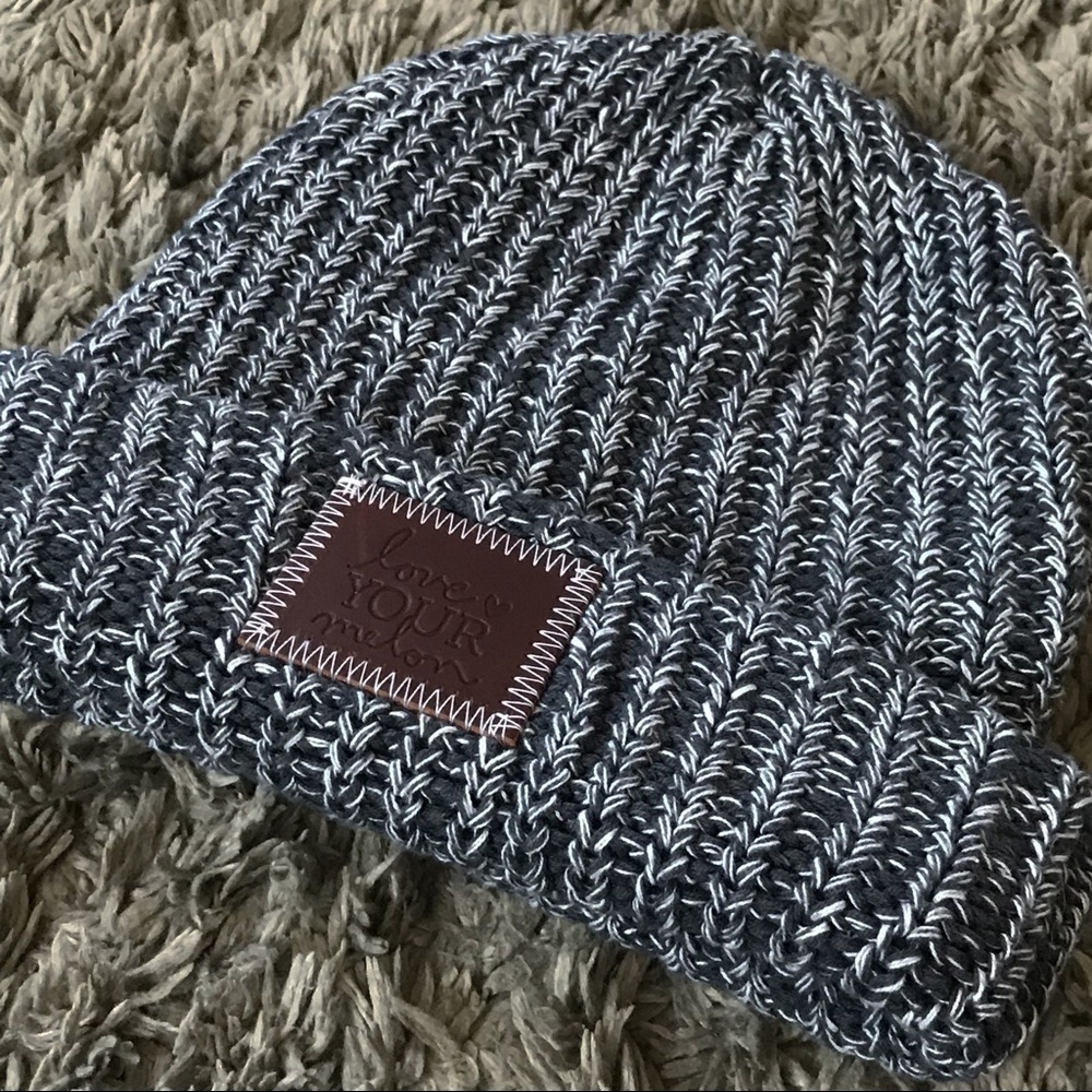 Love Your Melon Charcoal and White Speckled Beanie